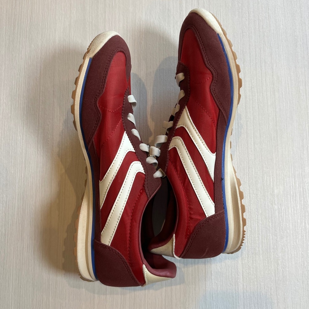 No Boundaries Women Retro Jogger Red‎ Athleisure Sneakers 9 Sporty Vintage